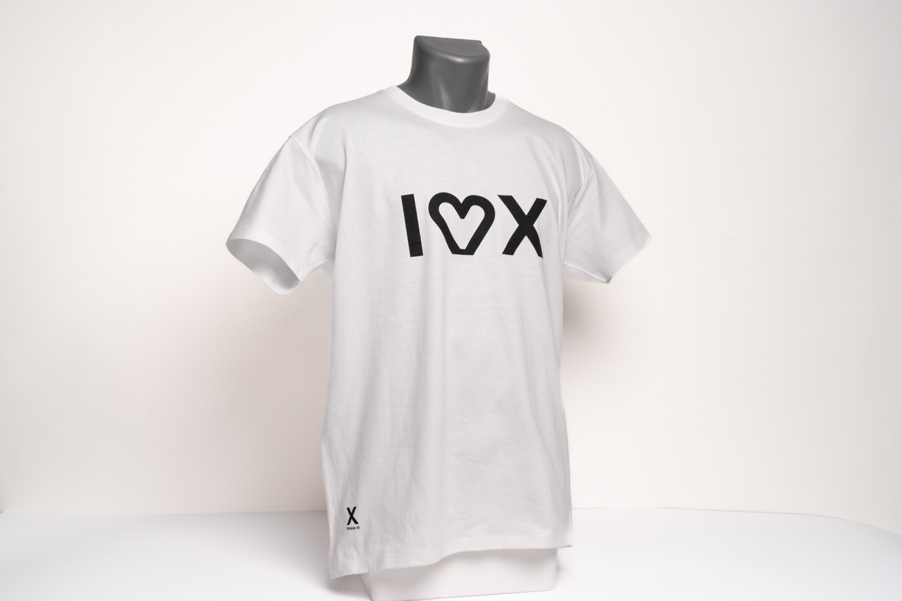 Triko pánské bílé s potiskem I love X